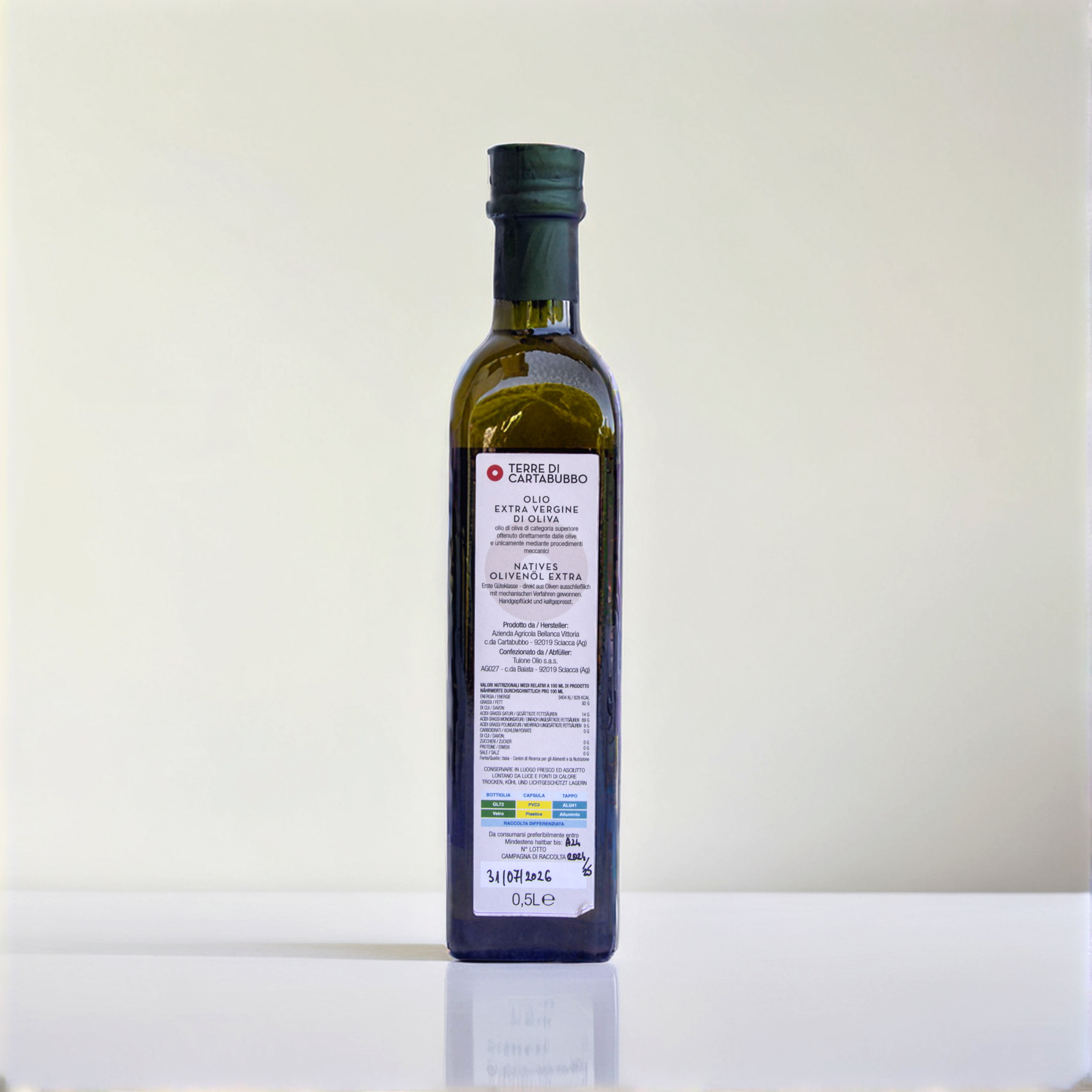 Olio EVO Cerasuola Terre di Cartabubbo di Onirico Garden Sciacca