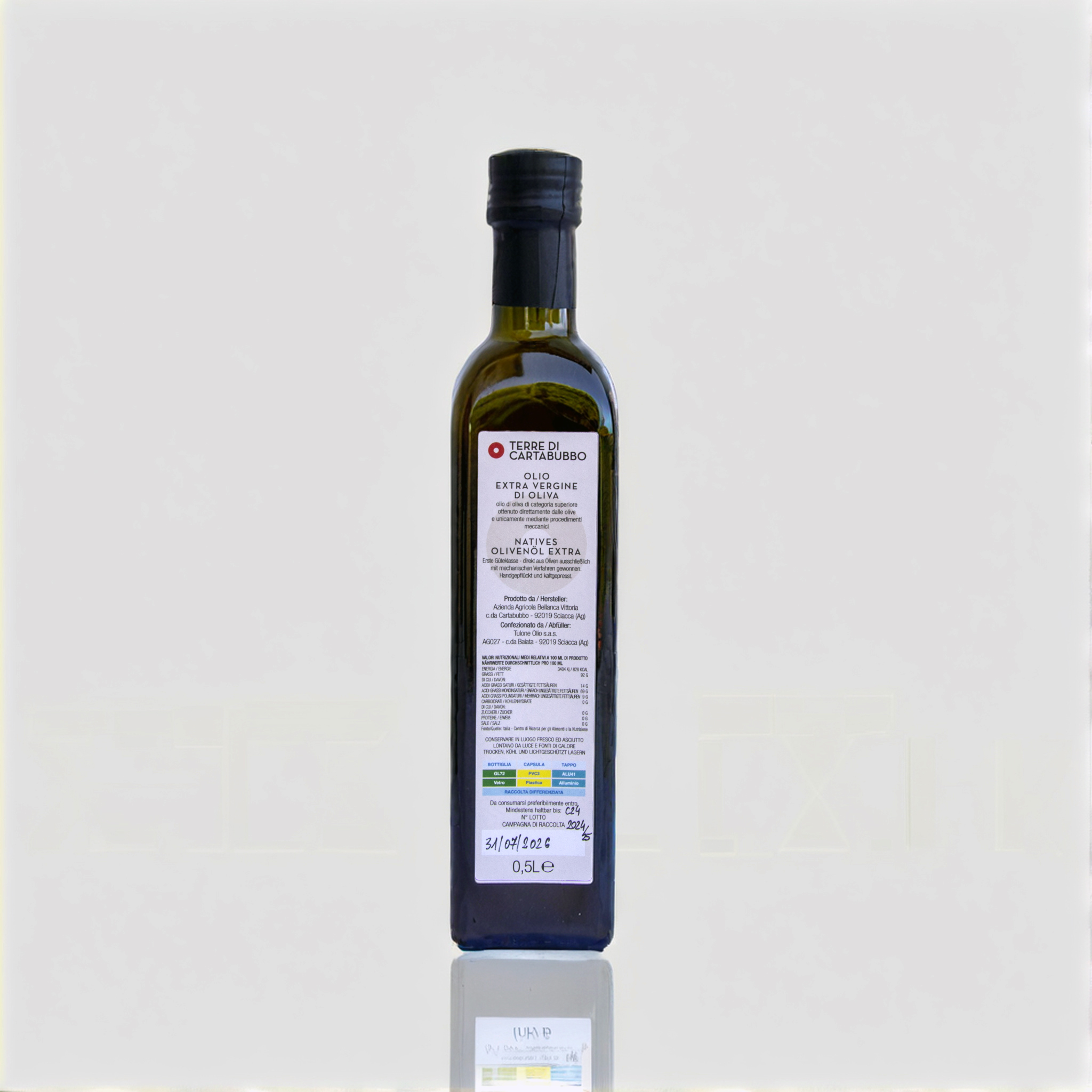 Olio EVO Nocellara del Belice Terre di Cartabubbo di Onirico Garden Sciacca