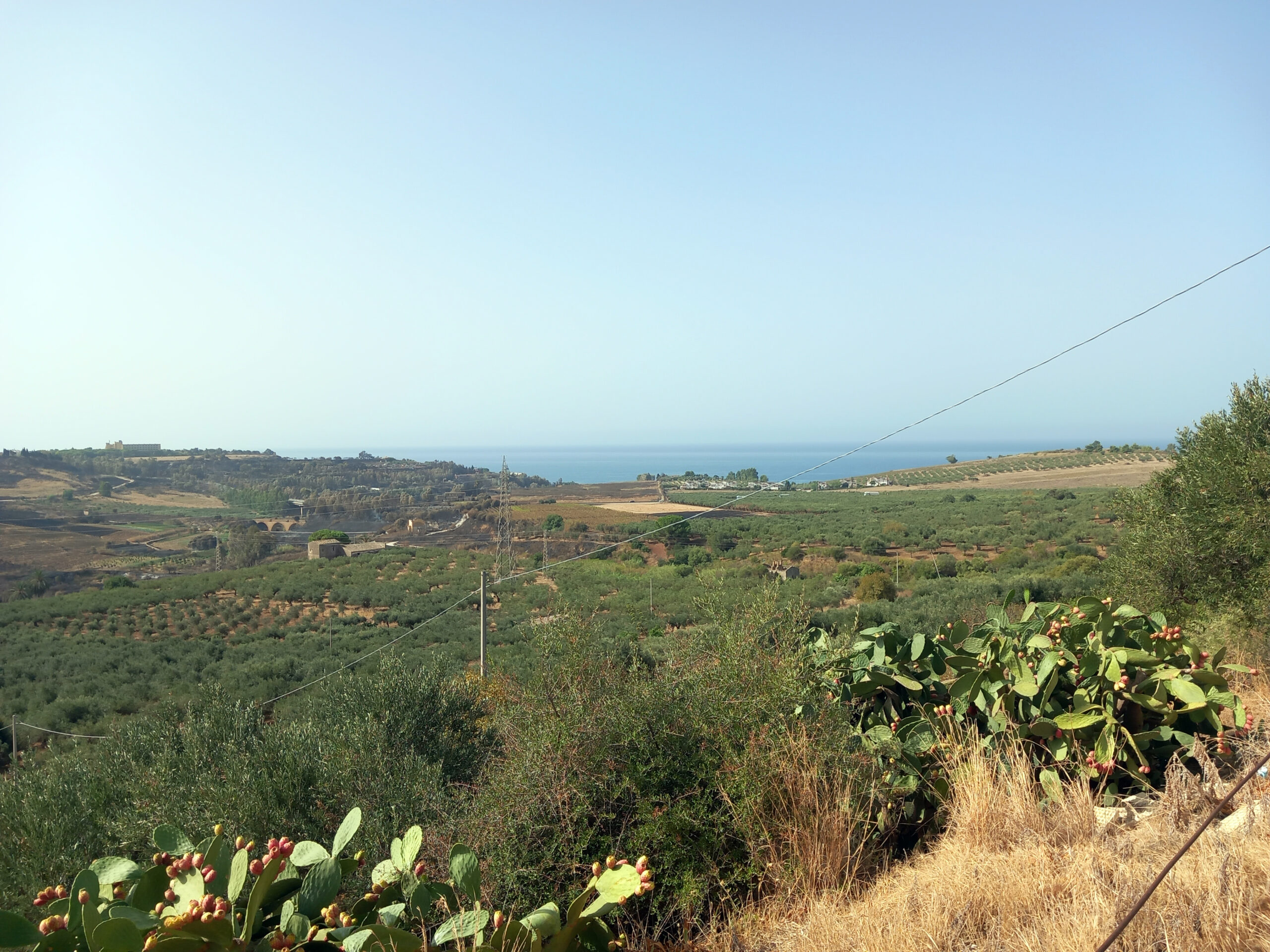Campagna del territorio di Sciacca affacciata sul Mediterraneo